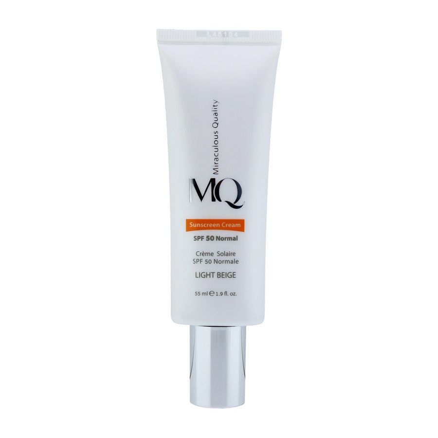 کرم ضد آفتاب نرمال SPF 50 بژ روشن ام کیو