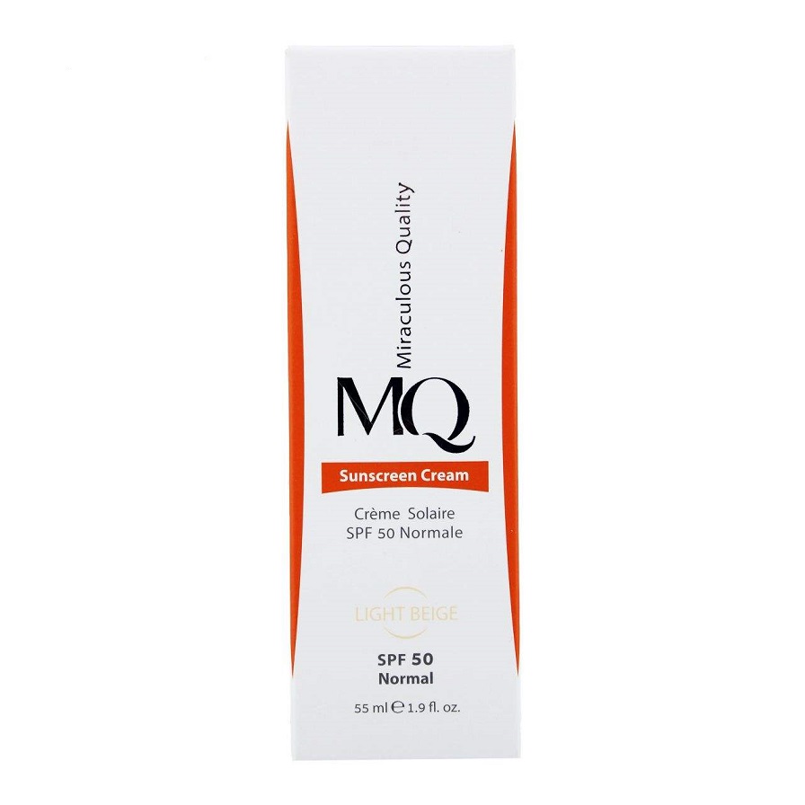 کرم ضد آفتاب نرمال SPF 50 بژ روشن ام کیو