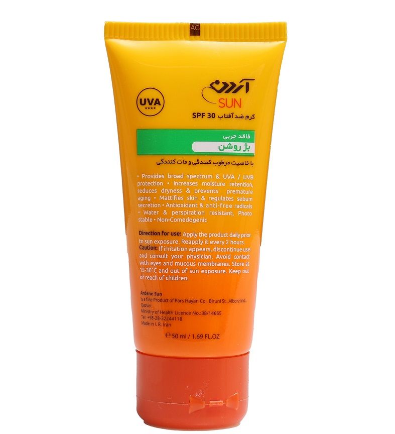 کرم ضد آفتاب آکنه سل SPF 30 رنگ بژ روشن آردن