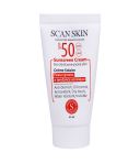 کرم ضدآفتاب SPF50 بی رنگ پوست چرب و مستعد آکنه اسکن اسکین